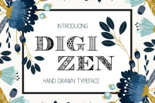 Digizen Font: A Decorative Typeface for Digital Design