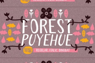 Forest Puyehue Font: A Handcrafted Typeface for Editorial Design