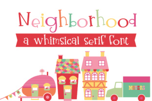 PN Neighborhood: A Whimsical Serif Font for Creative Branding